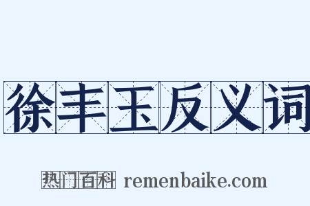 徐丰玉反义词是什么意思的图片